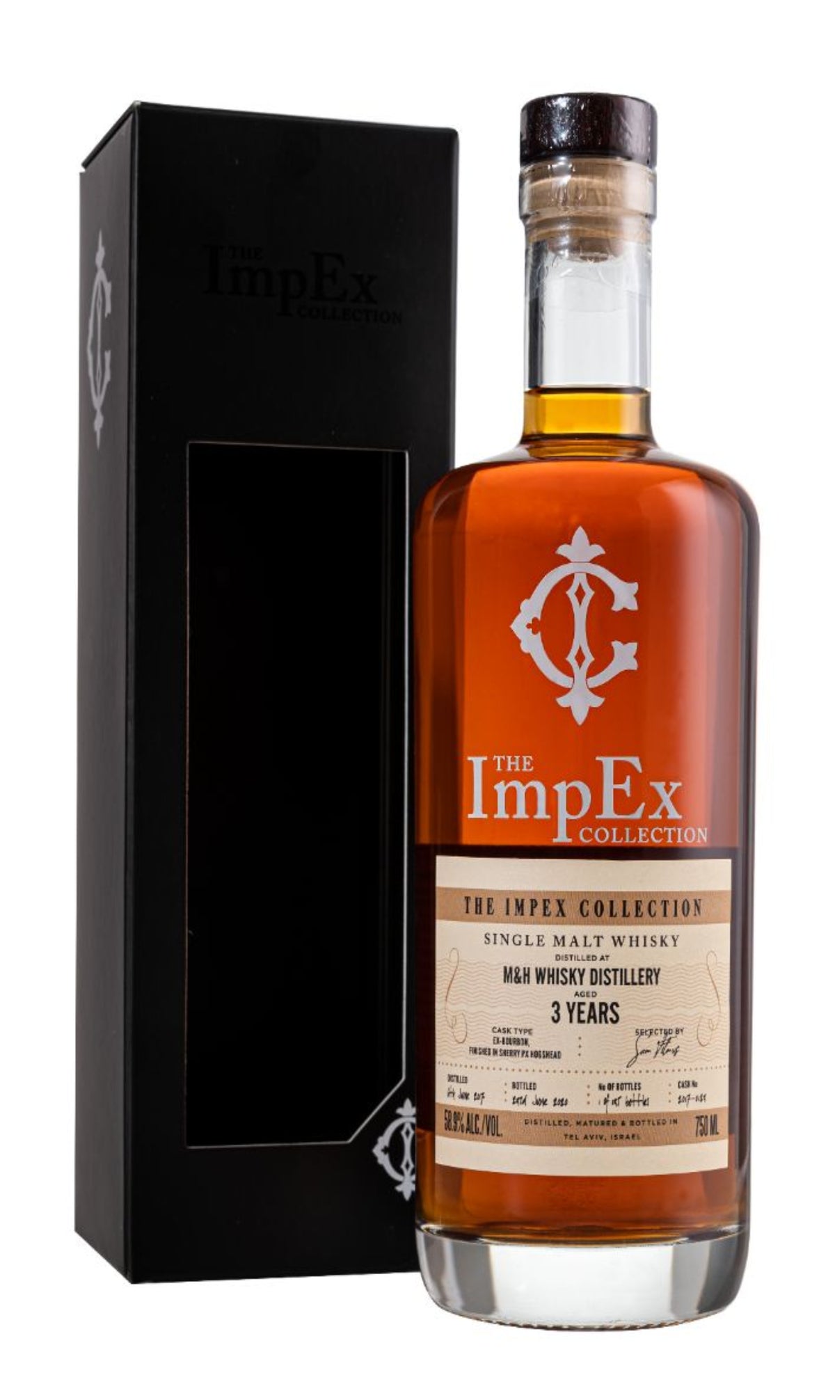 The ImpEx Collection M&H ex-Bourbon Single Cask (finished in a Sherry PX Hogshead) 750ML