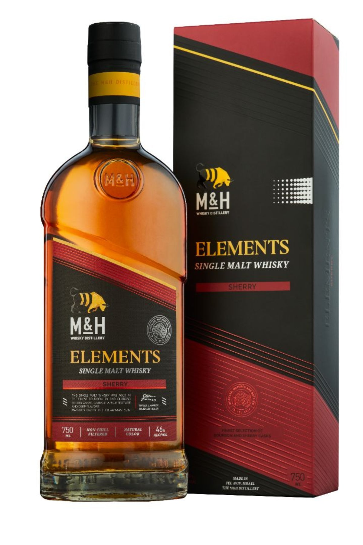M&H Elements Sherry Single Malt Whisky 750ML