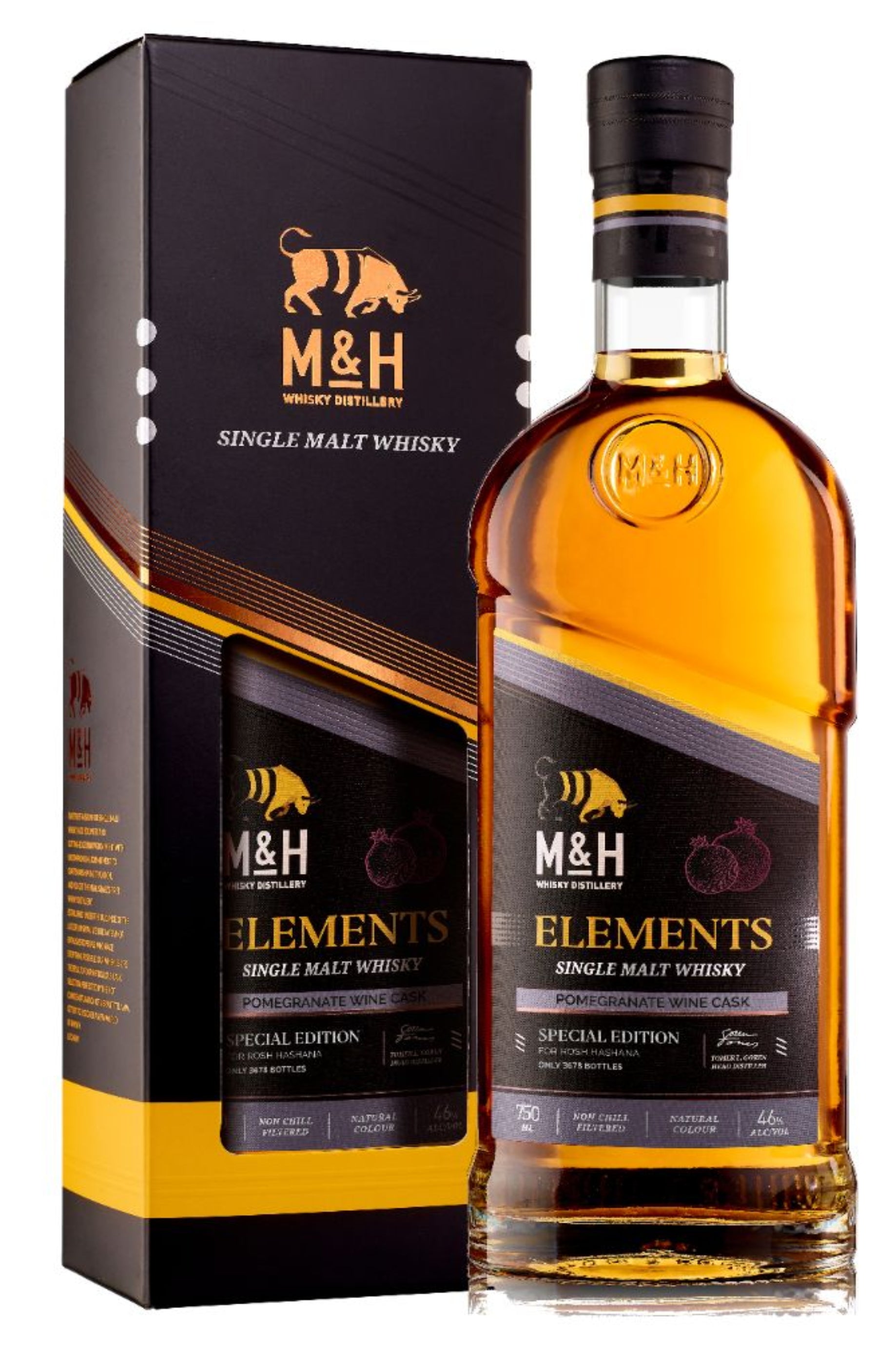 M&H Elements Pomegranate Single Malt Whisky 750ML